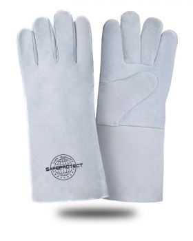 Краги спилковые КАРЕЛИЯ Safeprotect® серые (без подкладки) р.10,5